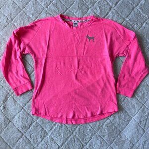 Victoria's Secret PINK | Coral Campus Crew Neck Sweater | Size Small